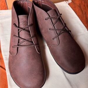 Stylish Brown Chukka Boots for Men Barefoot Shoes Zero Drop Wide Toebox